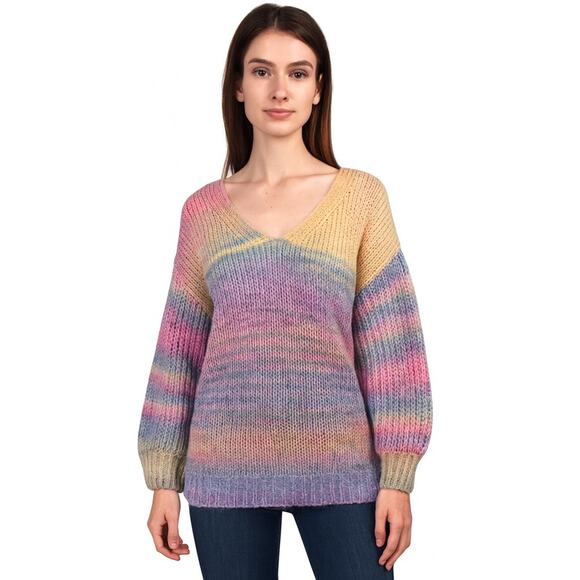 Rare! Love Shack Fancy Rio Rainbow Wool Alpaca Pullover Sweater Size M/L NWT - Picture 1 of 16